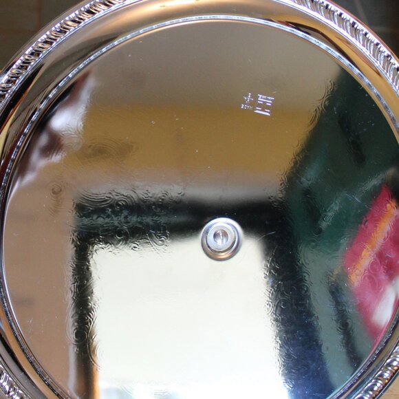 Vintage Irvinware silver chromed serving tray with handle - Picture 3 of 3